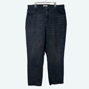 Abercrombie and Fitch The 90" Straight Ultra High Rise Washed‎ Black Jeans Sz 34